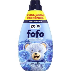 Amaciante de Roupas Concentrado Fofo 1,5L Azul.