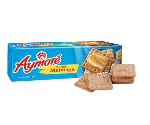 Biscoito Cream Cracker Aymore 164g Manteiga.