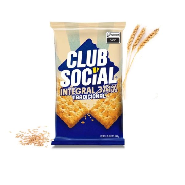 Biscoito Club Social 141g Integral.