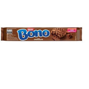 Biscoito Recheado Bono Nestlé 90g Chocolate.