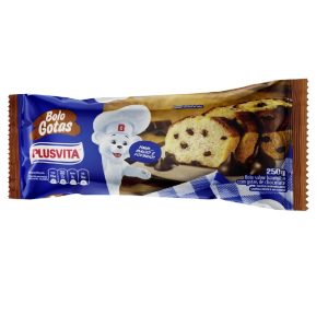 Bolo Plus Vita 250g Gotas Chocolate.