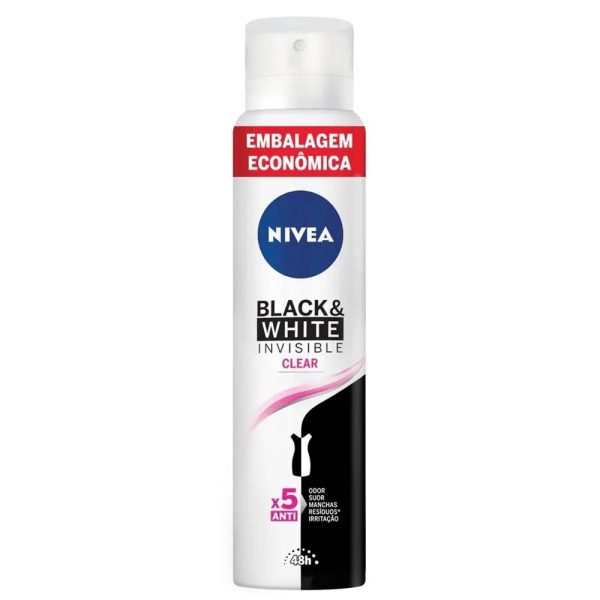 Desodorante Aer Nivea Fem. Black White 200ml.