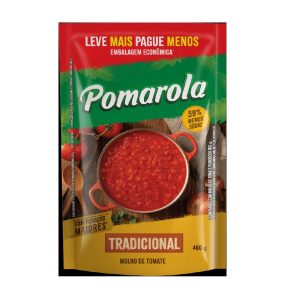Molho de Tomate Sachê Pomarola 460g Tradicional.