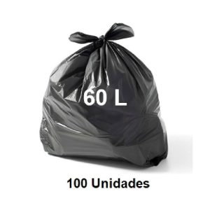 Saco P/Lixo Preto  60L G4 58 X 65cm C/100  Real.