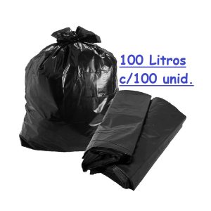 Saco P/Lixo Preto 100L G 4  75 X 90cm C/100  Real.