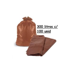 Saco P/Lixo Marrom 300L G 6 110 X 120cm  C/100 Real.