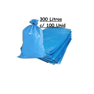 Saco P/Lixo Azul 300L G6 110 X 120cm C/100  Real.