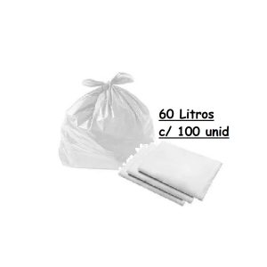 Saco P/Lixo Branco  60L Comercial C/100 Real.