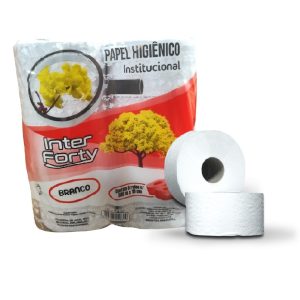 Papel Higiênico Rolão Inter Forty Branco 10X300m C/8RL