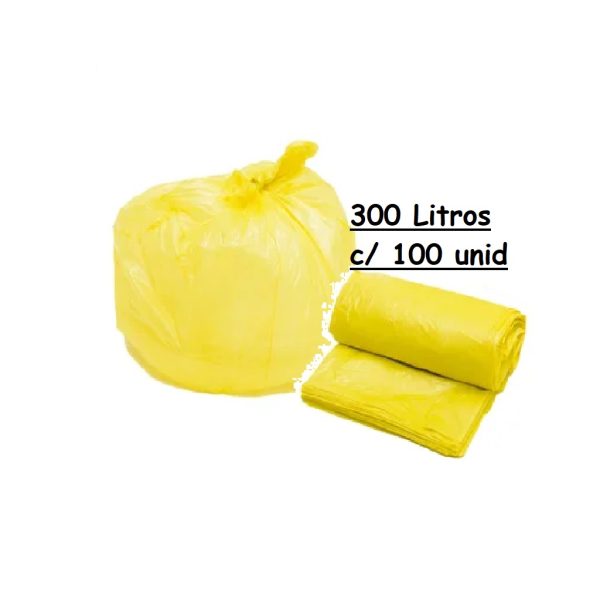Saco P/Lixo Amarelo 300L G5 110 X 120cm C/100 Real.