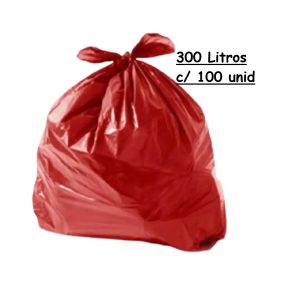 Saco P/Lixo Vermelho 300L G5 110 X 120cm C/100 Real.