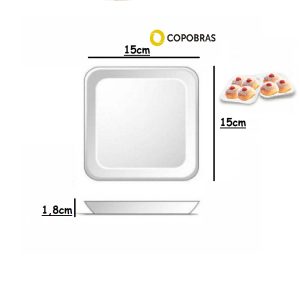 CRL-001 Branca Bandeja Isopor Rasa  C/100 Copobras.