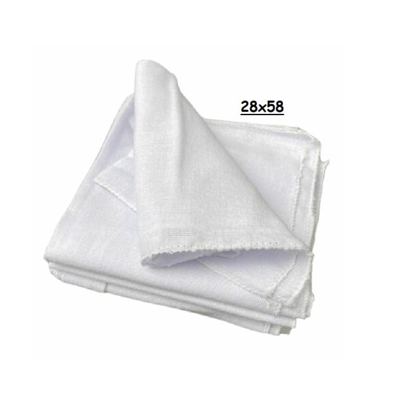 Flanela Branca 28 X 58cm.
