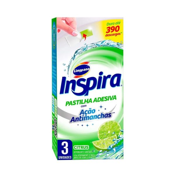 Pastilha Adesiva Sanitaria Inspira ODD Limppano Citrus C/3 Unid.