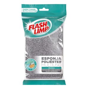 Esponja Poliester Multiuso Aço Inox Flash Limp