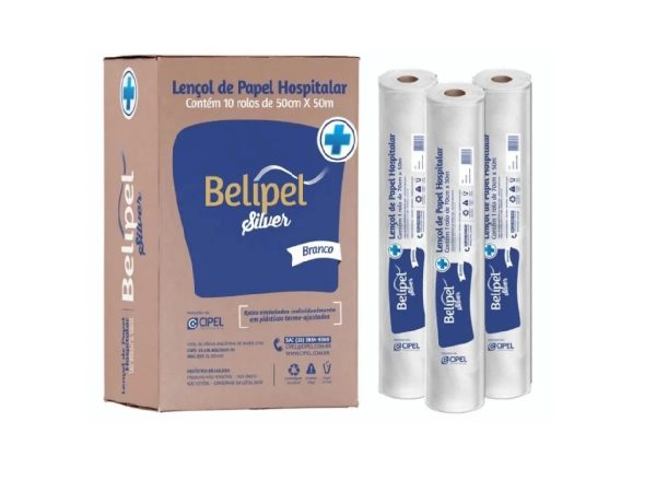 Lençol Hospitalar 50cm X 50m Silver C/10.