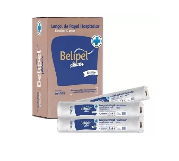 Lençol Hospitalar 70cm X 50m Silver C/10.