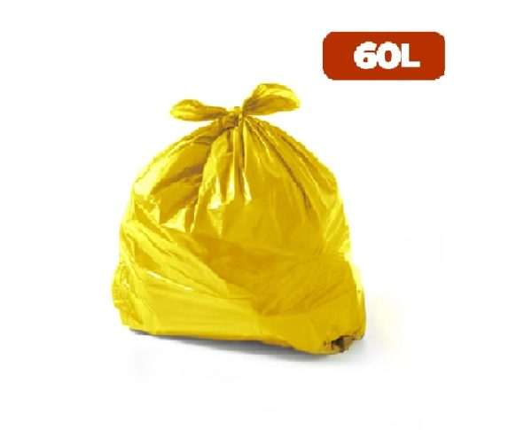 Saco para Lixo Amarelo 60L Comercial C/100 Real