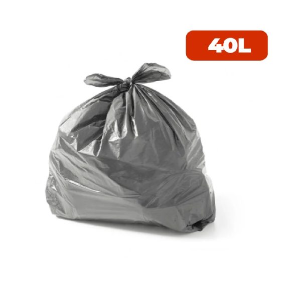 Saco para Lixo Cinza  40L G4 C/100 Solplastic