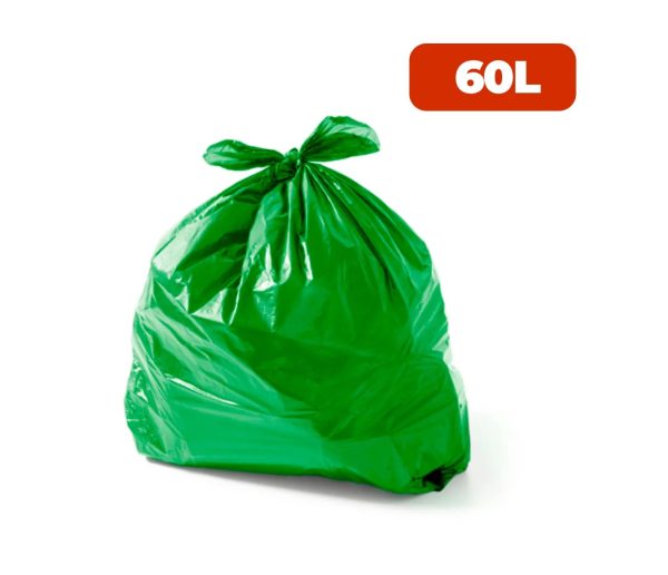 Saco para Lixo Verde 60L Comercial C/100 Real