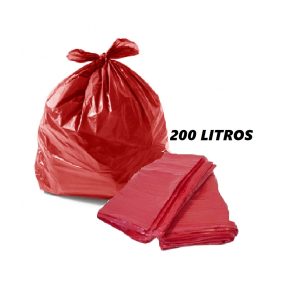 Saco para Lixo Vermelho 200L G4 C/100 Real