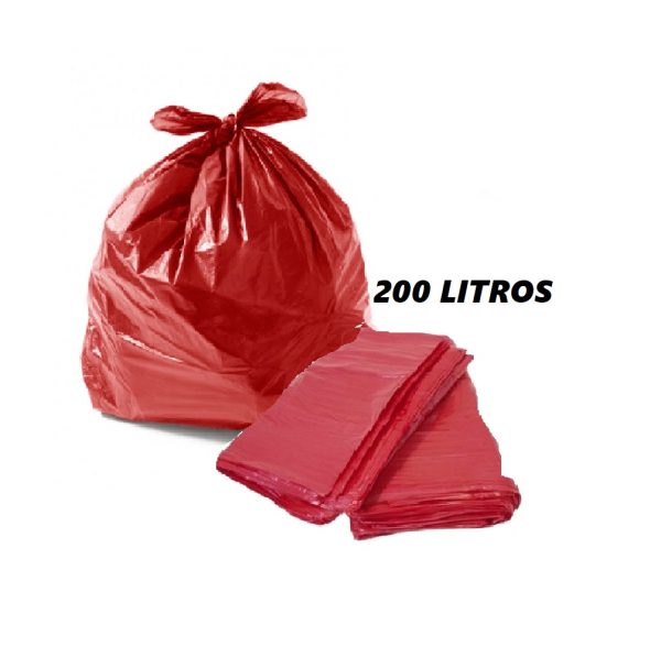Saco para Lixo Vermelho 200L G4 C/100 Real