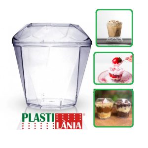 Copo Tampa Cristal Diamantino 150ml C/10