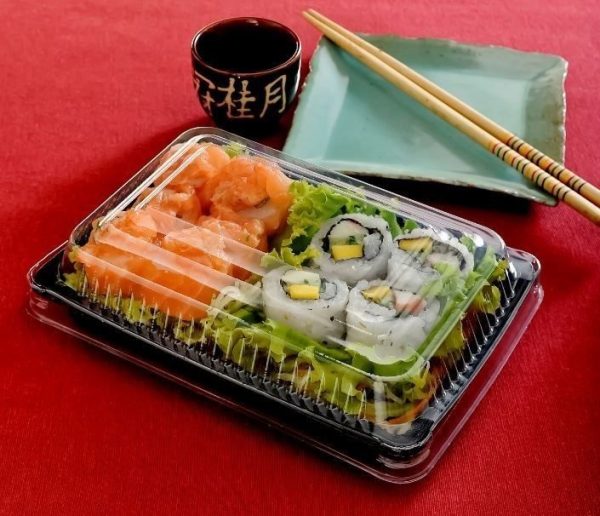 Embalagem Oriental Preta Salada C/100 unid