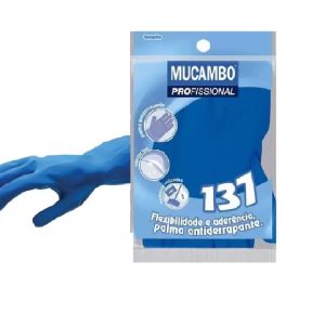 Luva Latex Azul Mucambo Nº 8 "G" (137).