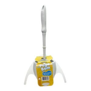 Vassoura de Nylon Vaso Sanit. Pega Bem C/Suporte Odim.