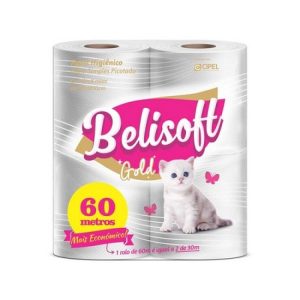 Papel Higiênico Belisoft Gold 60m C/ 4 RL.
