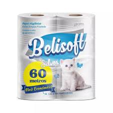 Papel Higiênico Belisoft Silver 60m C/4 RL.