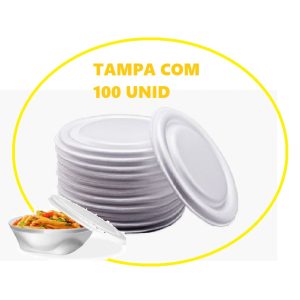 Tampa P/Marmitex Isopor Copoplast Nº 8/9 C/100 unid