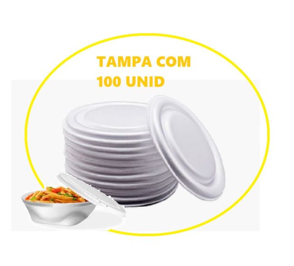 Tampa P/Marmitex Isopor Copoplast Nº 8/9 C/100 unid
