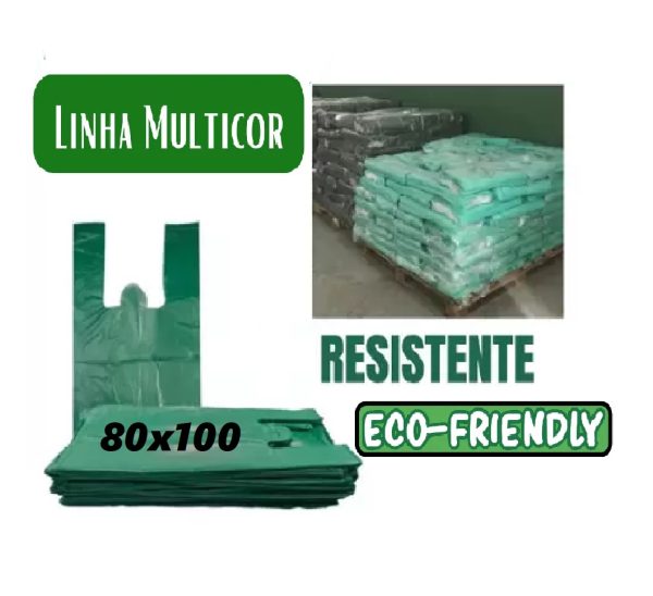 Sacola Reciclada 80X100cm Cinza C/5kg Multicor