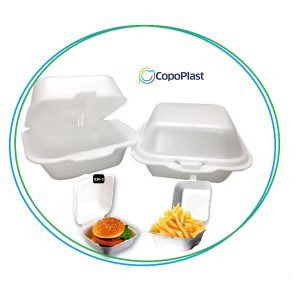 Hamburgueira de Isopor Copoplast Media C/200