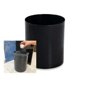 Lixeira Plastica Tubular Preta JSN 12L 29cm
