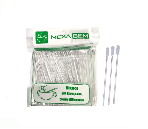 Mexedor Cristal para Café 8,5cm C/500 Mexa Bem