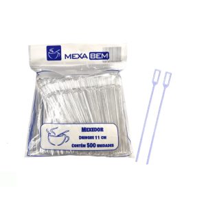 Mexedor Cristal para Drink 11,0cm C/500 Mexa Bem