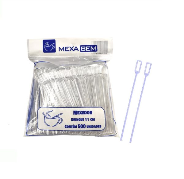 Mexedor Cristal para Drink 11,0cm C/500 Mexa Bem