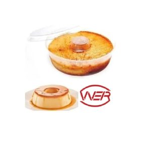 Forma para Pudim com Tampa 1100ml C/5 unid