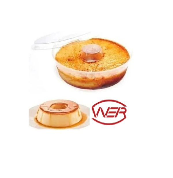 Forma para Pudim com Tampa 1100ml C/5 unid