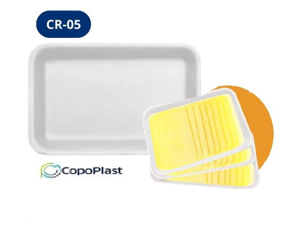 Bandeja Isopor Rasa Branca C/100 Copoplast