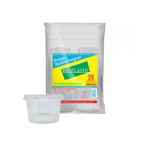 Pote/Sobretampa Rioplastic 380ml C/25