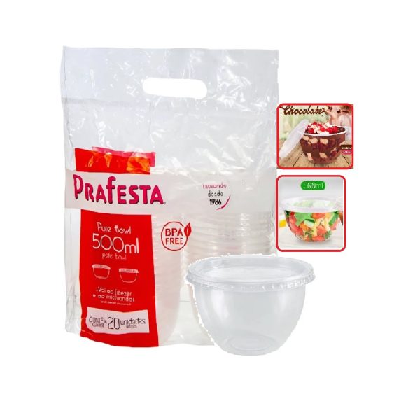 Pote/Sobretampa Prafesta Bowl 500ml C/20