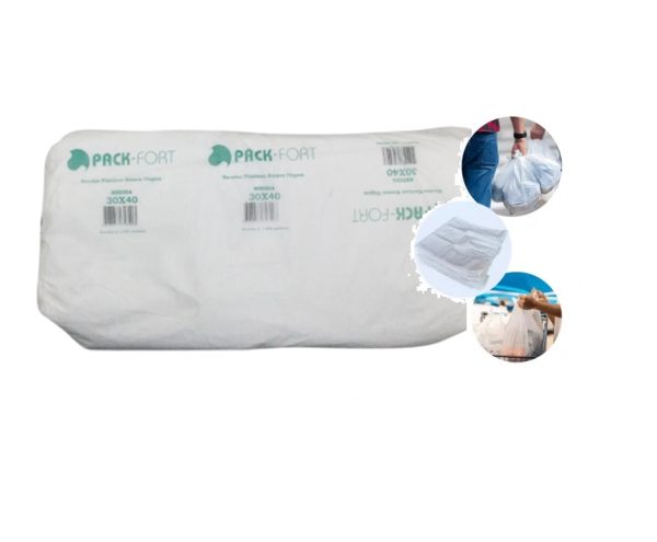 Sacola 30 X 40 Branca Pack fort C/1000.