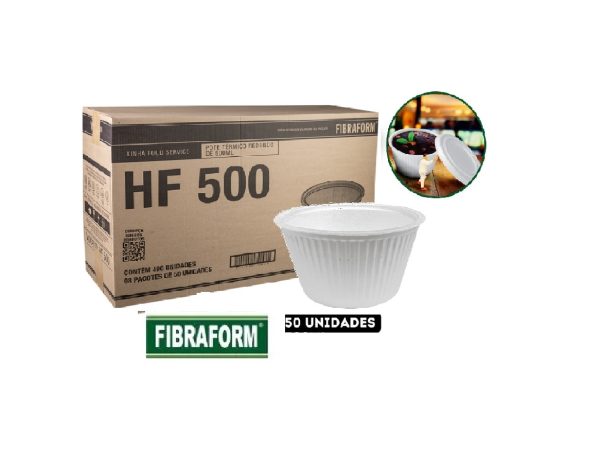 HF-500 POTE TERMICO FIBRAFORM S/TAMPA  500ml  C/50