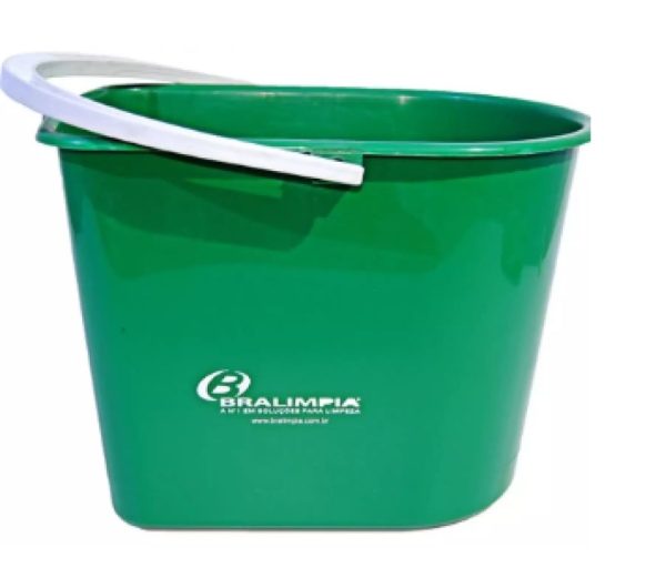Balde Multiuso com Alça Verde 4L Bralimpia