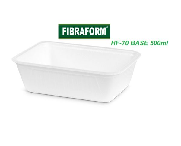 Marmitex Isopor Fibraform Retang. 500ml C/50