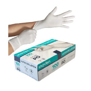 Luva Latex "M" com Pó Inoven  C/100.